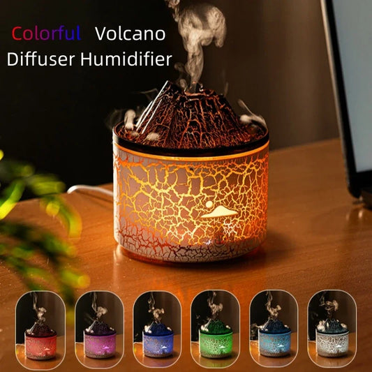 Colorful Volcano Air Humidifiers Home and Decoration USB Plug Fragrance Diffuser Aromatherapy Diffusers Essential Room Fragrance