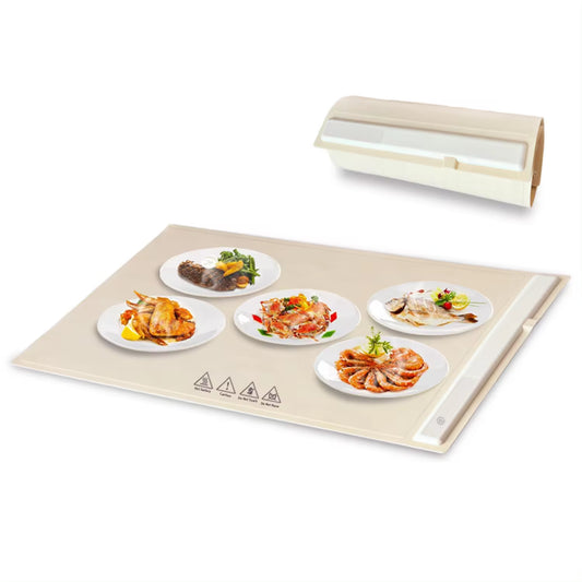 Portable Household Foldable Constant Temperature Heating Electric Silicone Food Warming Tray